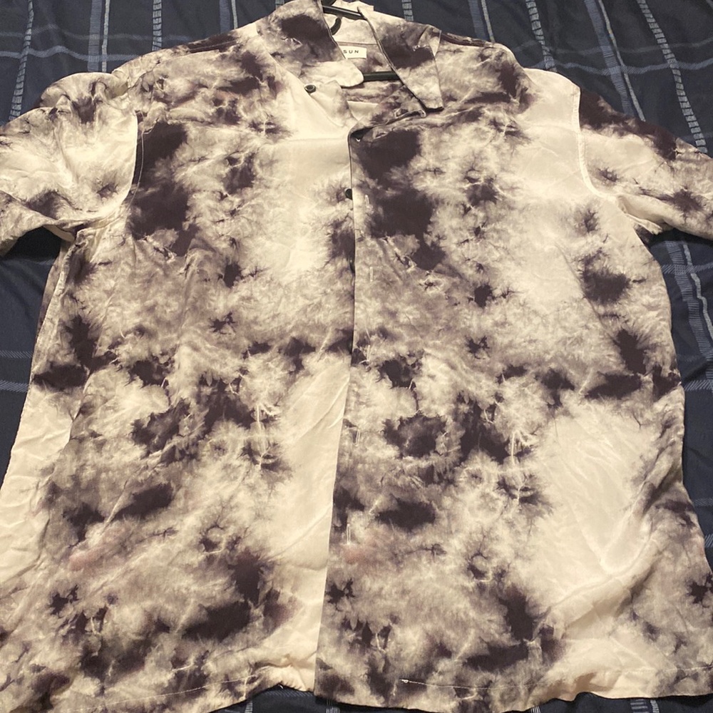 Black & White Tye Dye Button Down